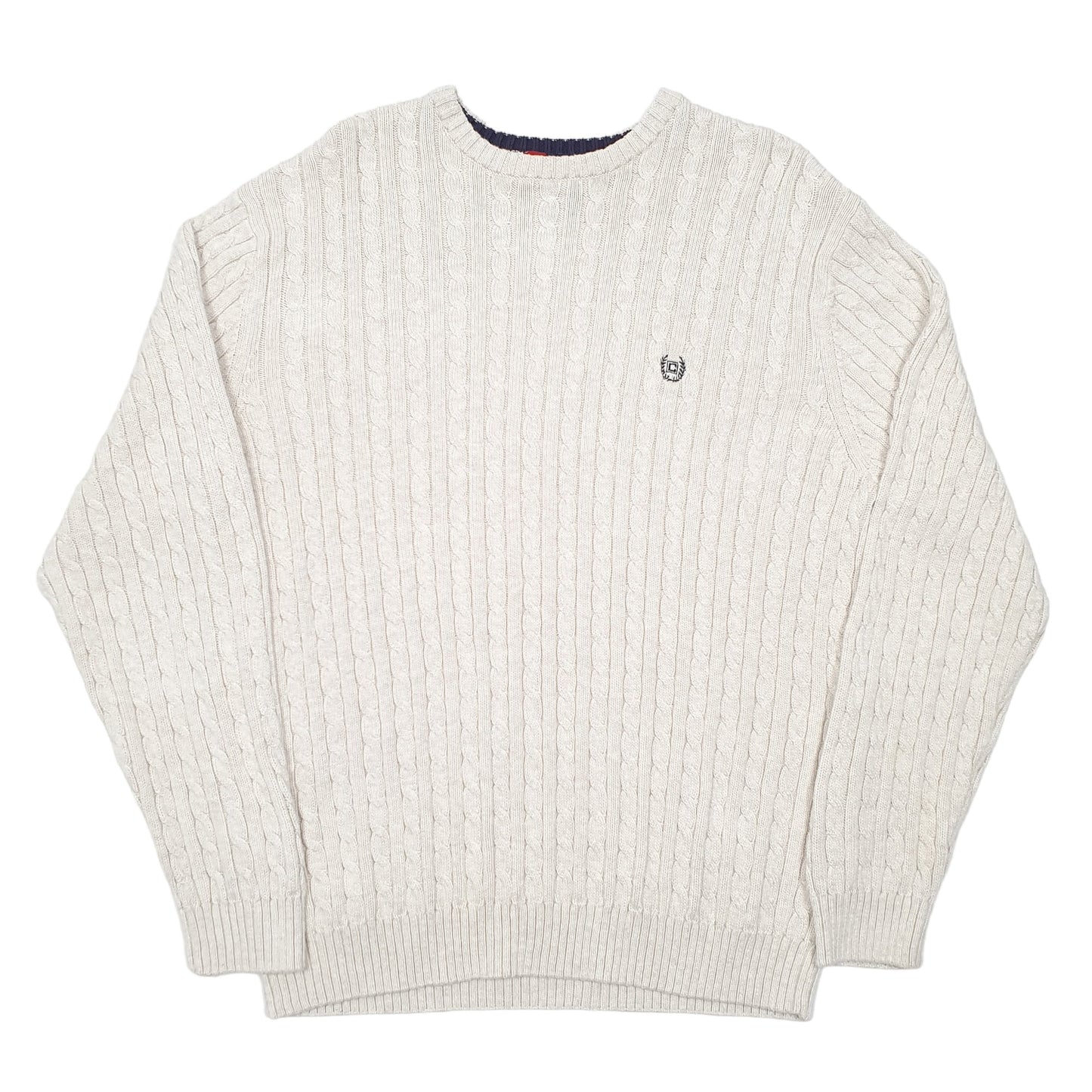 Mens Cream Ralph Lauren Chaps Cable Knit Crewneck Jumper
