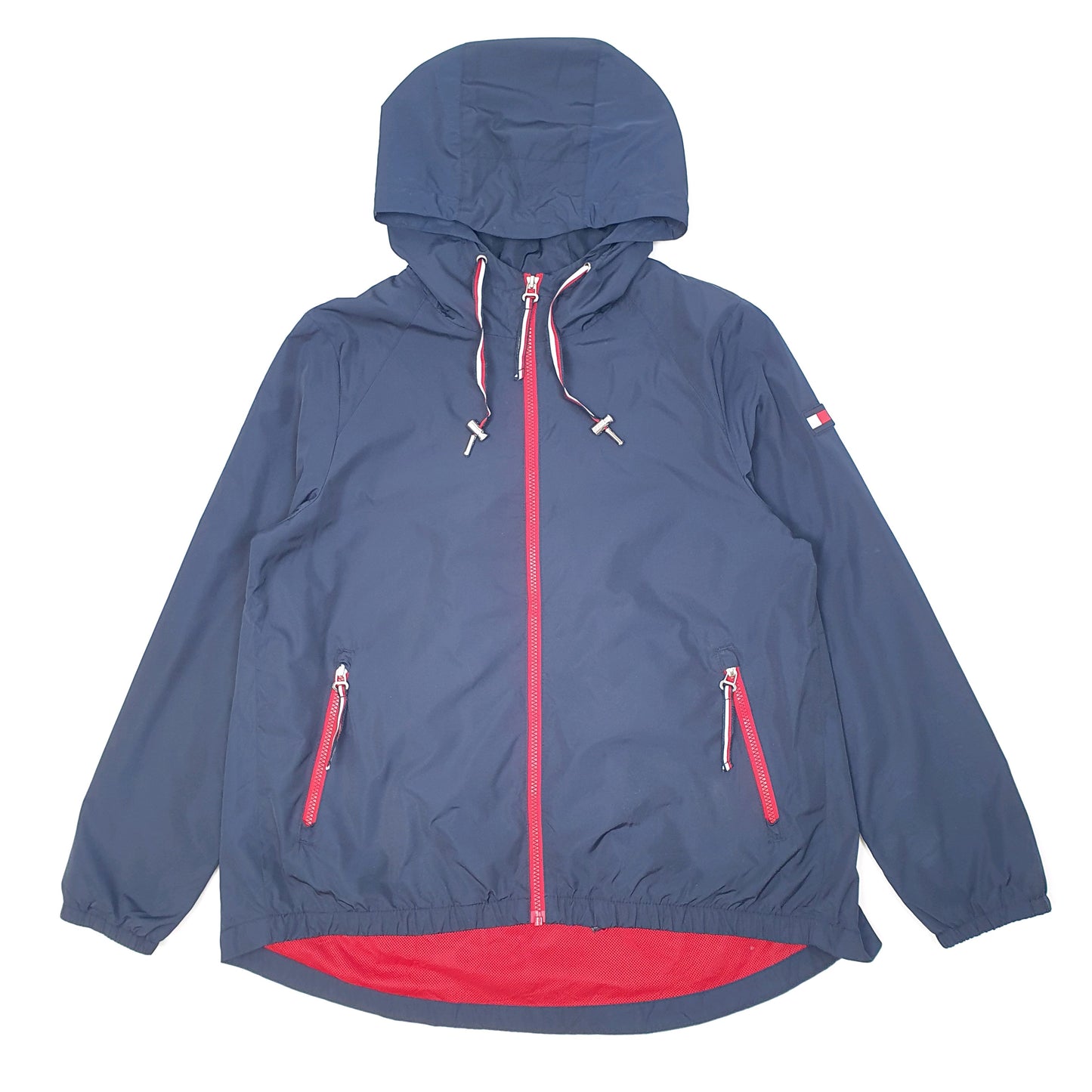 Womens Navy Tommy Hilfiger Hooded Windbreaker  Coat