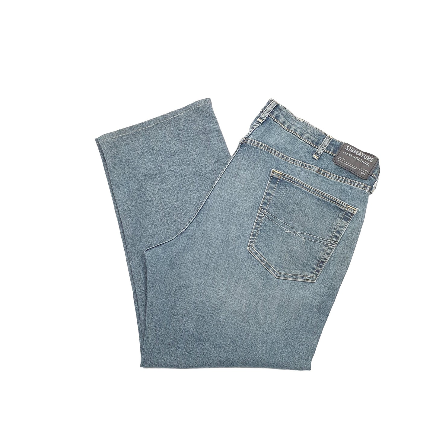 Levis Signature Regular Fit Relaxed Jeans W40 L27 Blue