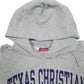 Mens Grey Champion Texas Christian University Hoodie Jumper