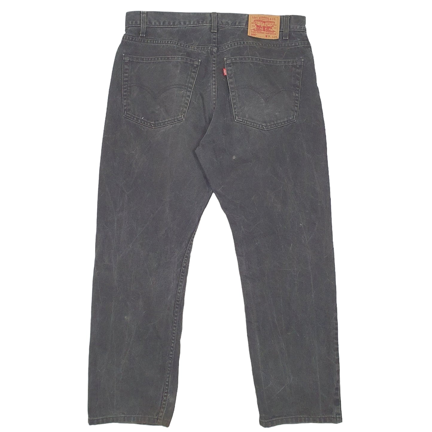 Mens Black Levis  505 JeansW38 L29