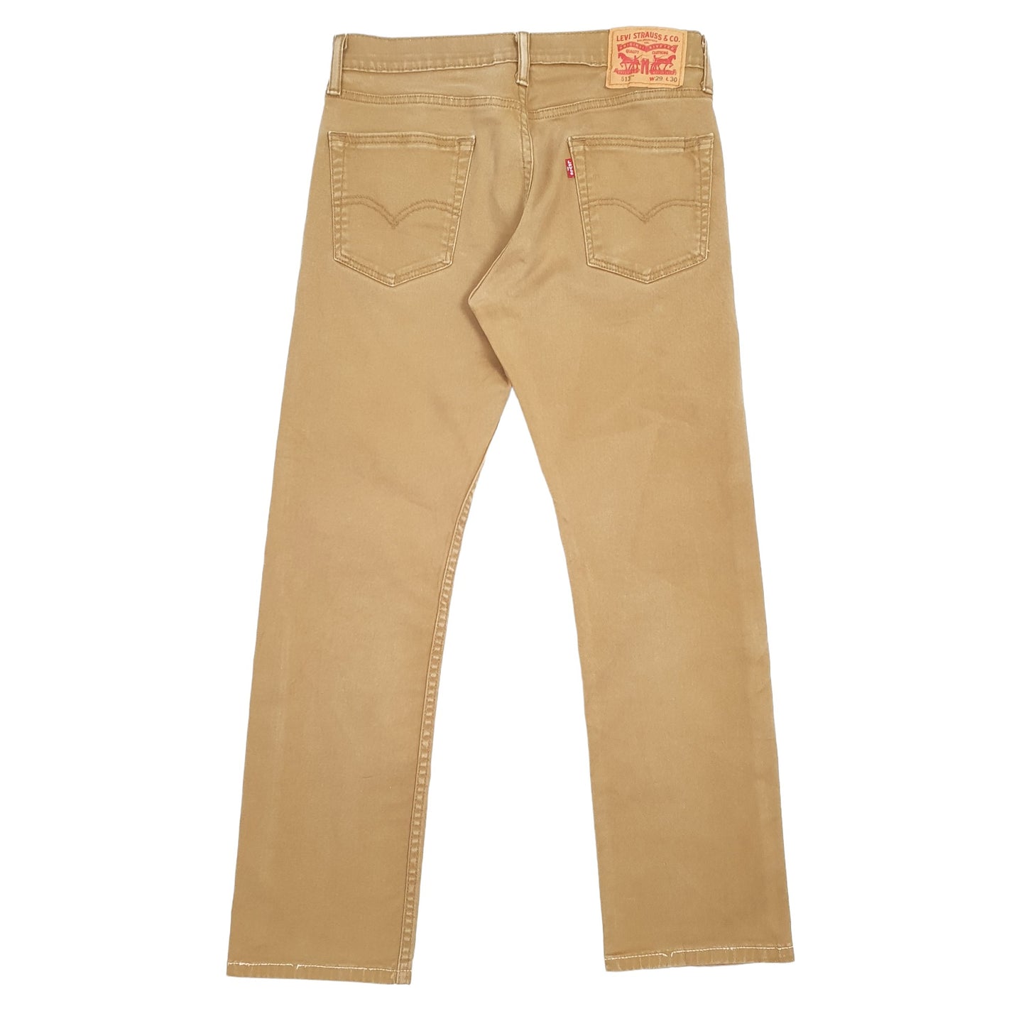 Levis 513 Slim Fit Jeans W29 L27 Beige