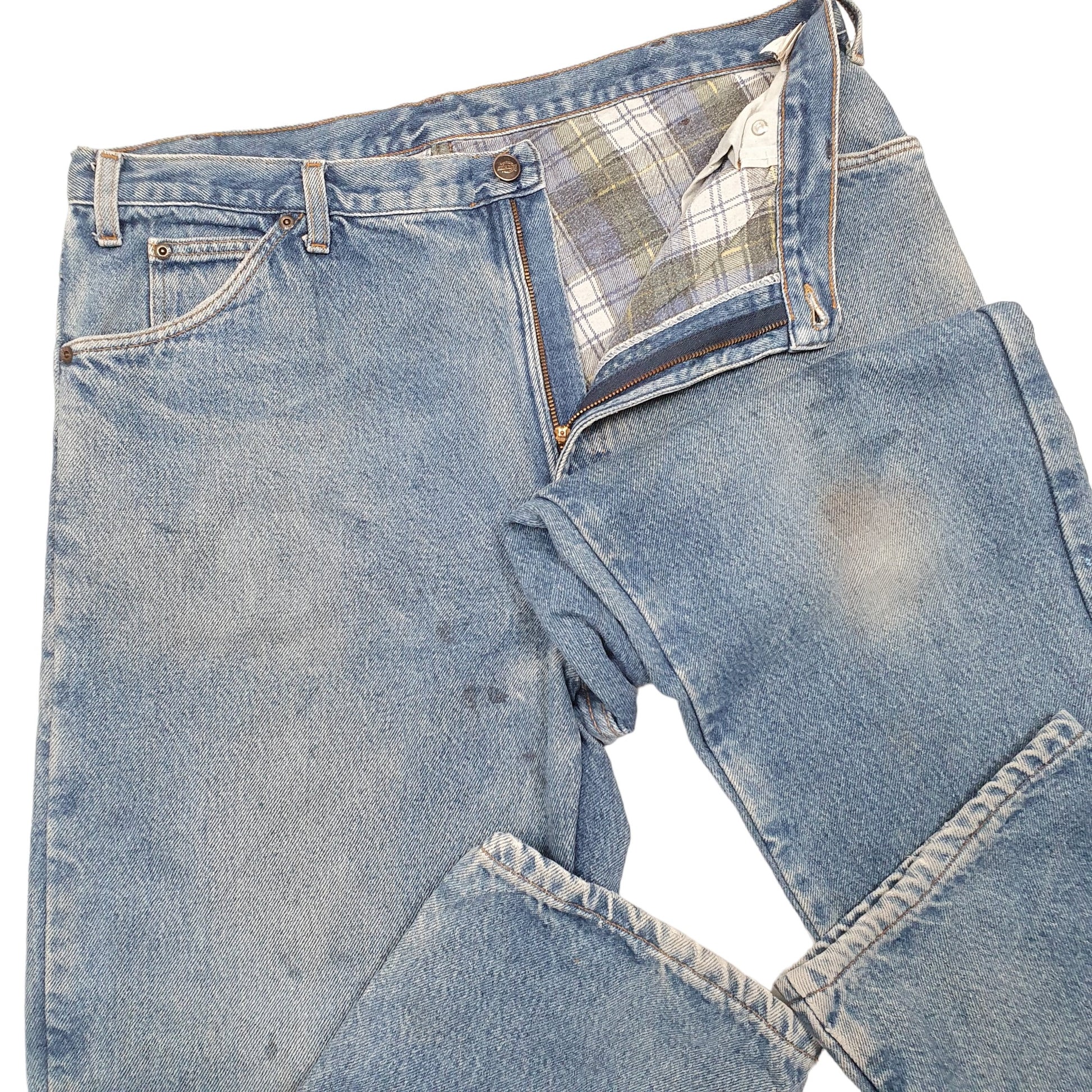 Mens Blue Dickies Insulated Winter Lined Casual JeansW38 L34