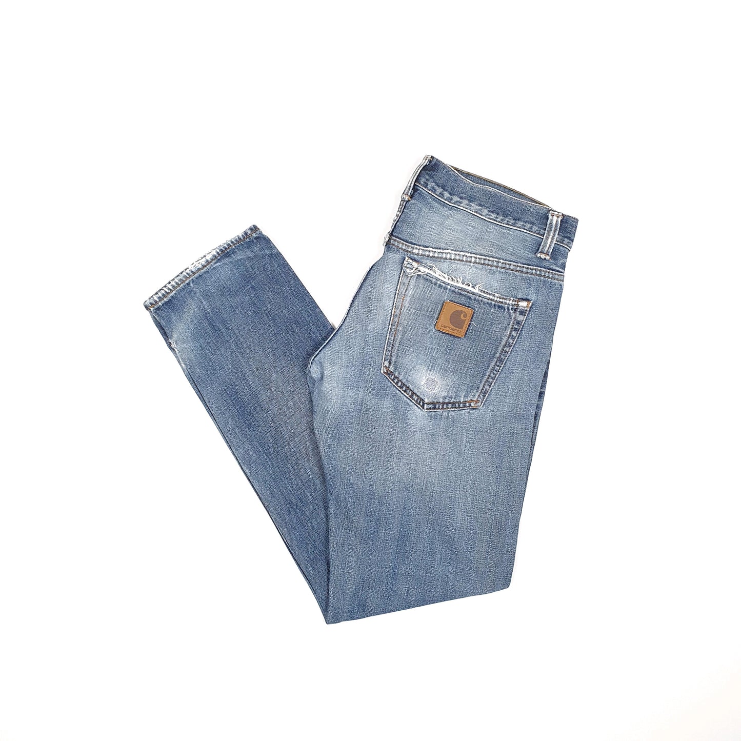 Carhartt Casual Tapered Fit Selvedge WIP Jeans W34 L33 Blue