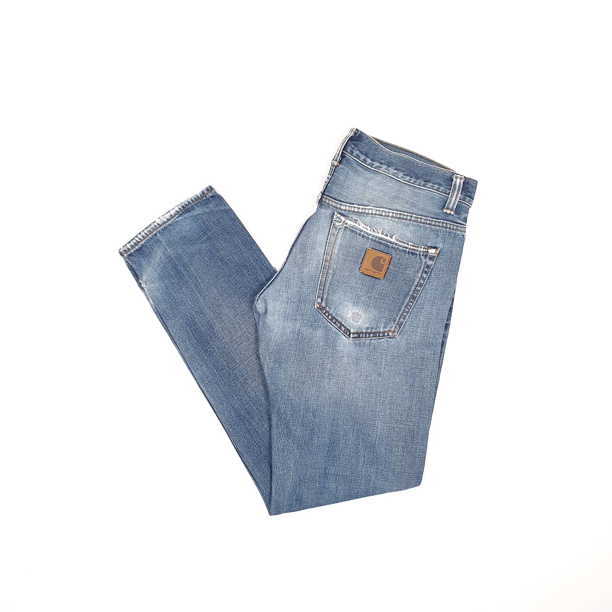 Carhartt Casual Tapered Fit Selvedge WIP Jeans W34 L33 Blue