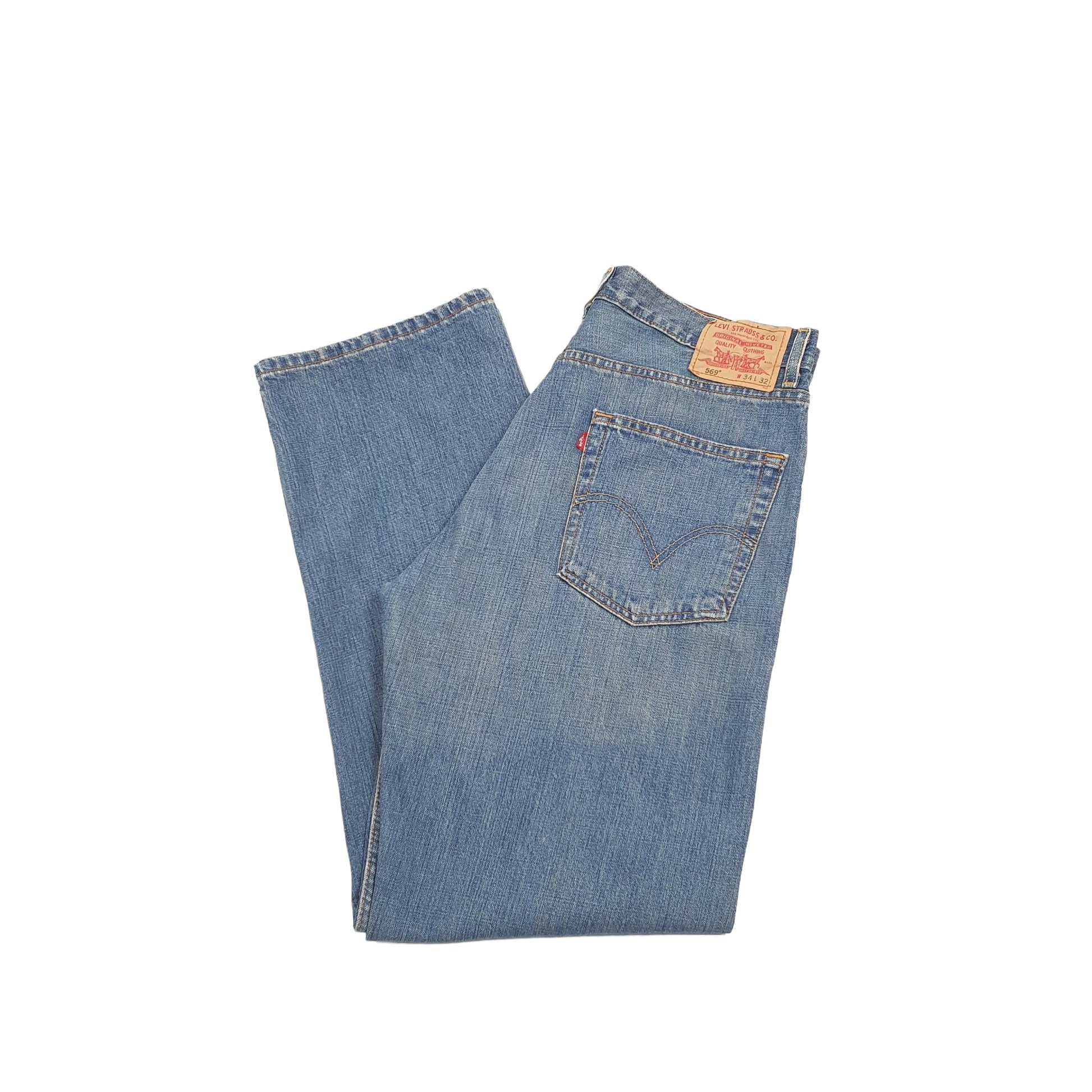 Levis 569 Loose Fit Jeans W34 L33 Blue