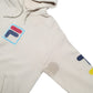 Mens Beige Fila Spellout Hoodie Jumper