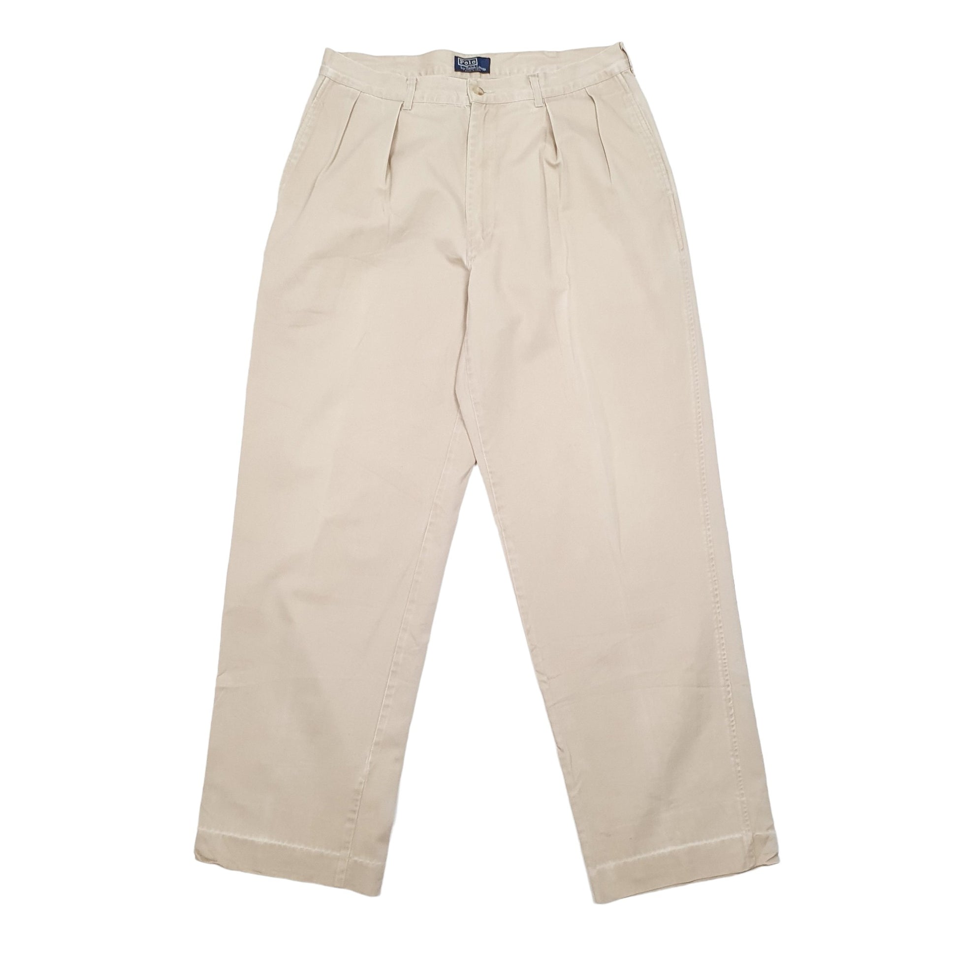 Mens Polo Ralph Lauren Beige Chino Trousers W34 L30 Beige