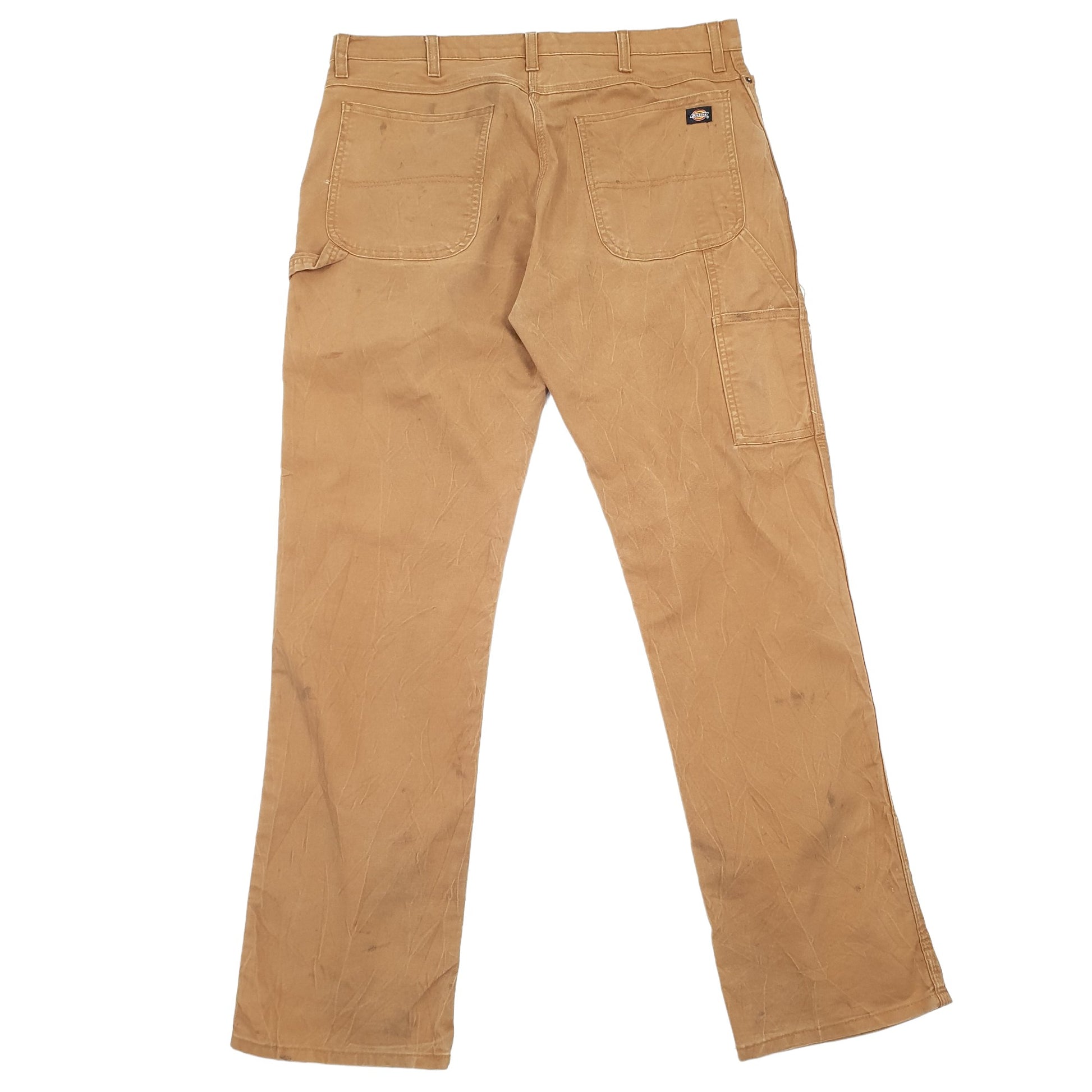 Mens Dickies Flex Brown Carpenter Trousers W38 L33 Brown