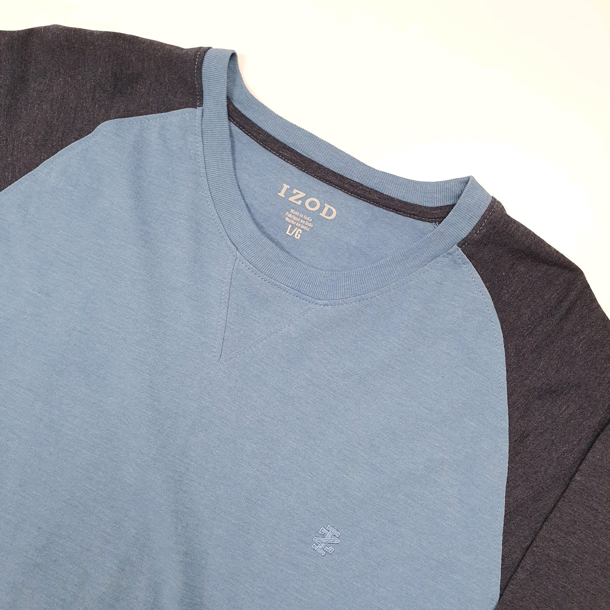 Izod Long Sleeve T Shirt Blue