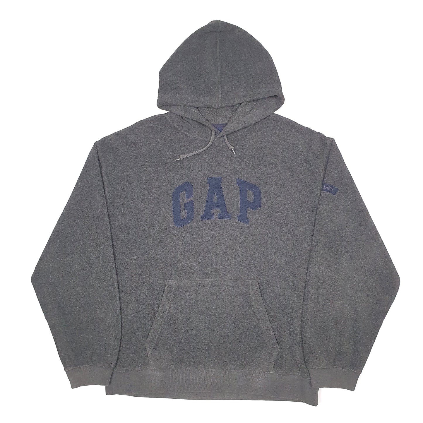 Gap Spellout Hoodie Fleece XL Grey