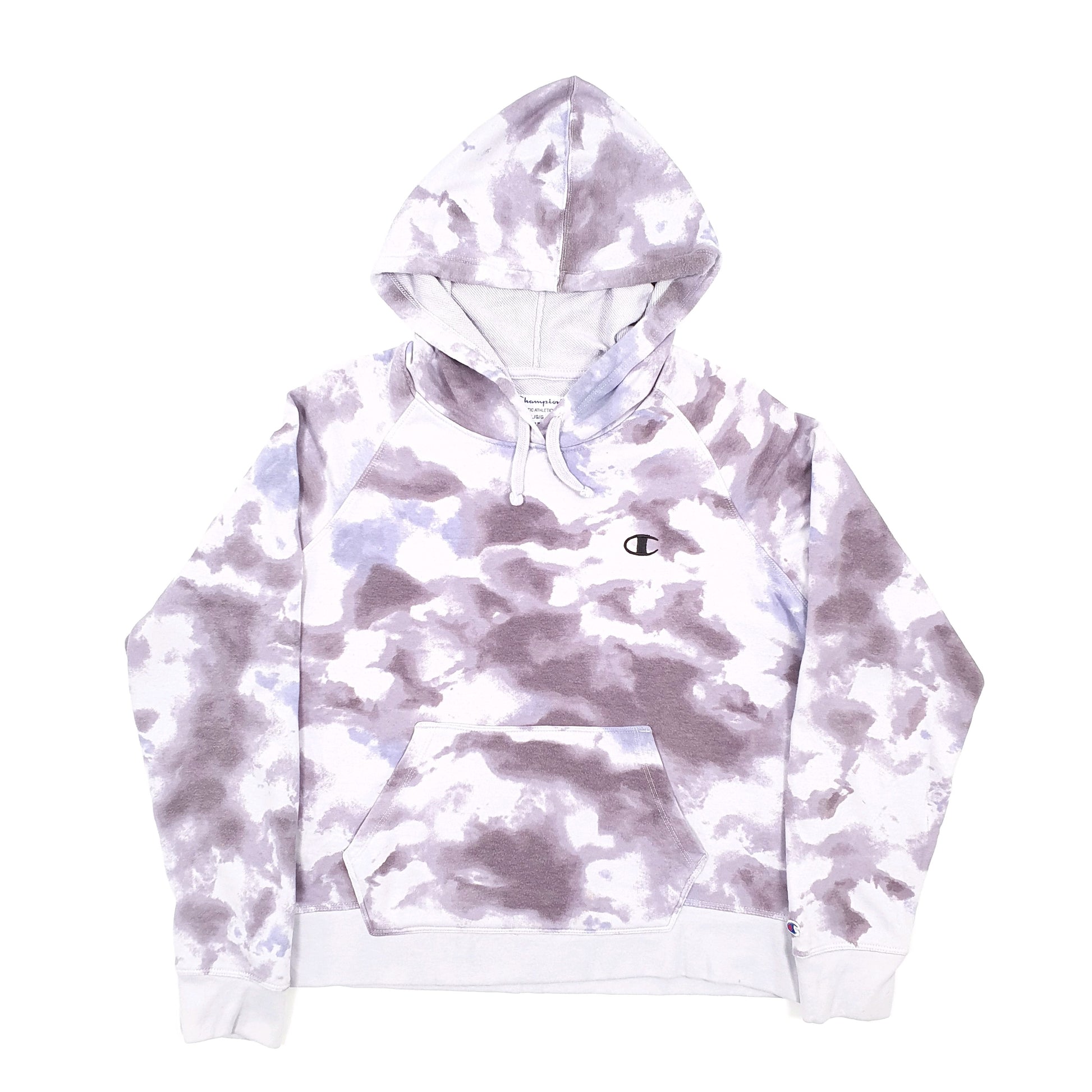 Champion Tie Dye Hoodie M Purple