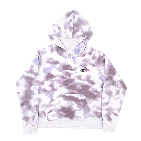 Champion Tie Dye Hoodie M Purple