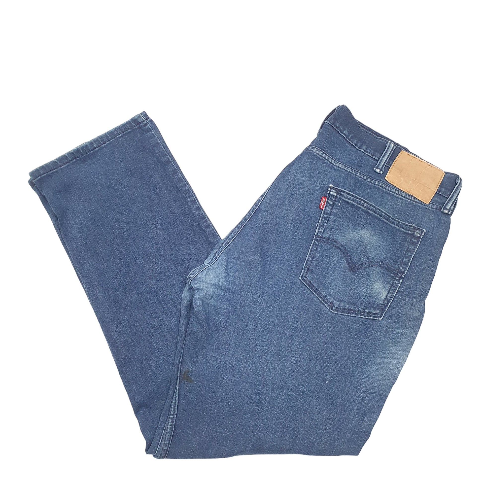 Mens Navy Levis Stretch 514 JeansW38 L30