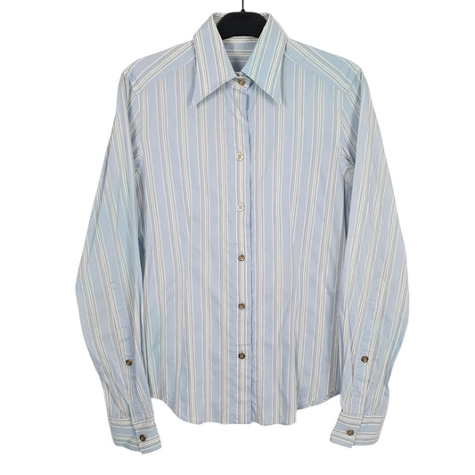 Dolce & Gabbana Long Sleeve Regular Fit Striped Shirt Blue