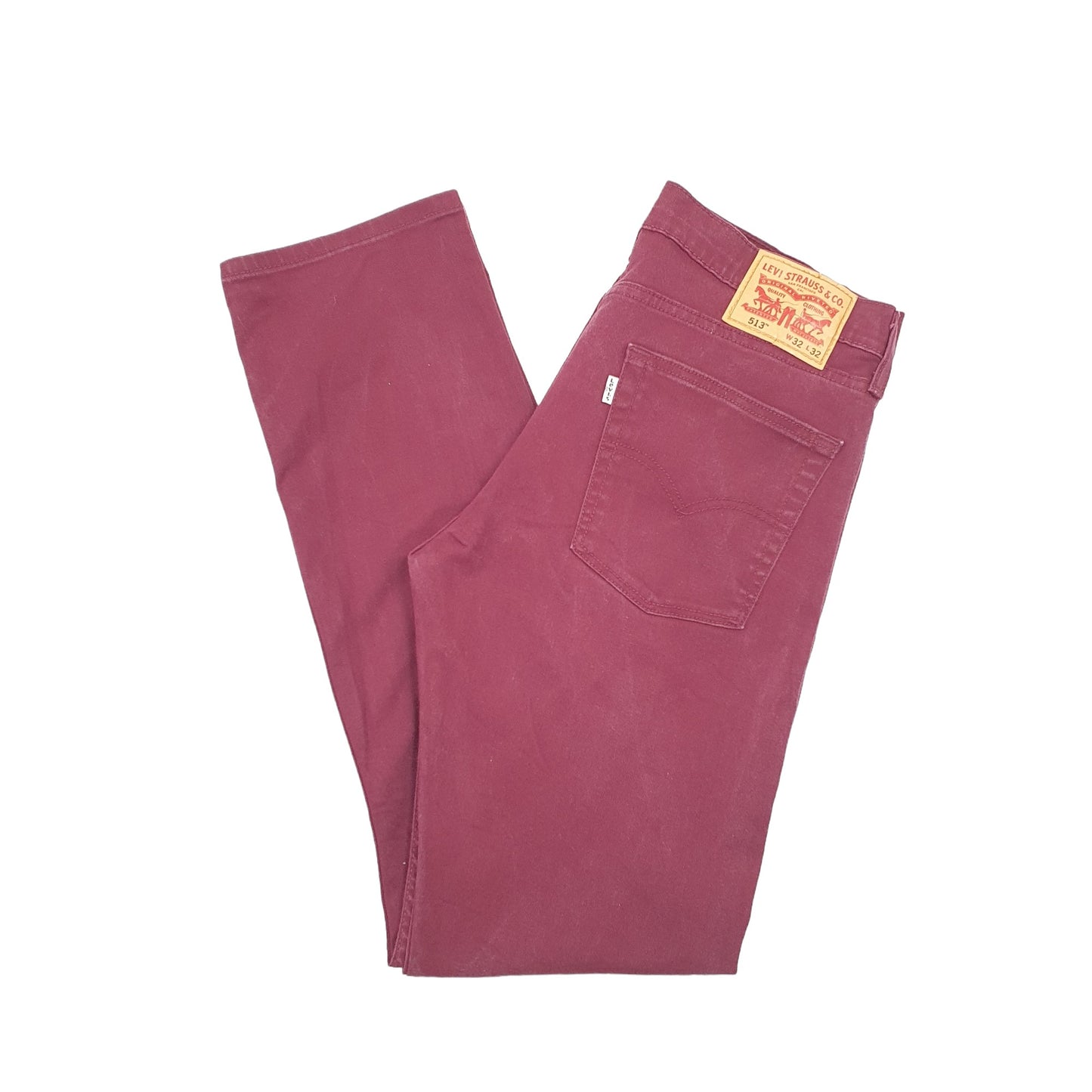 Levis 513 Slim Fit Jeans W32 L32 Burgundy