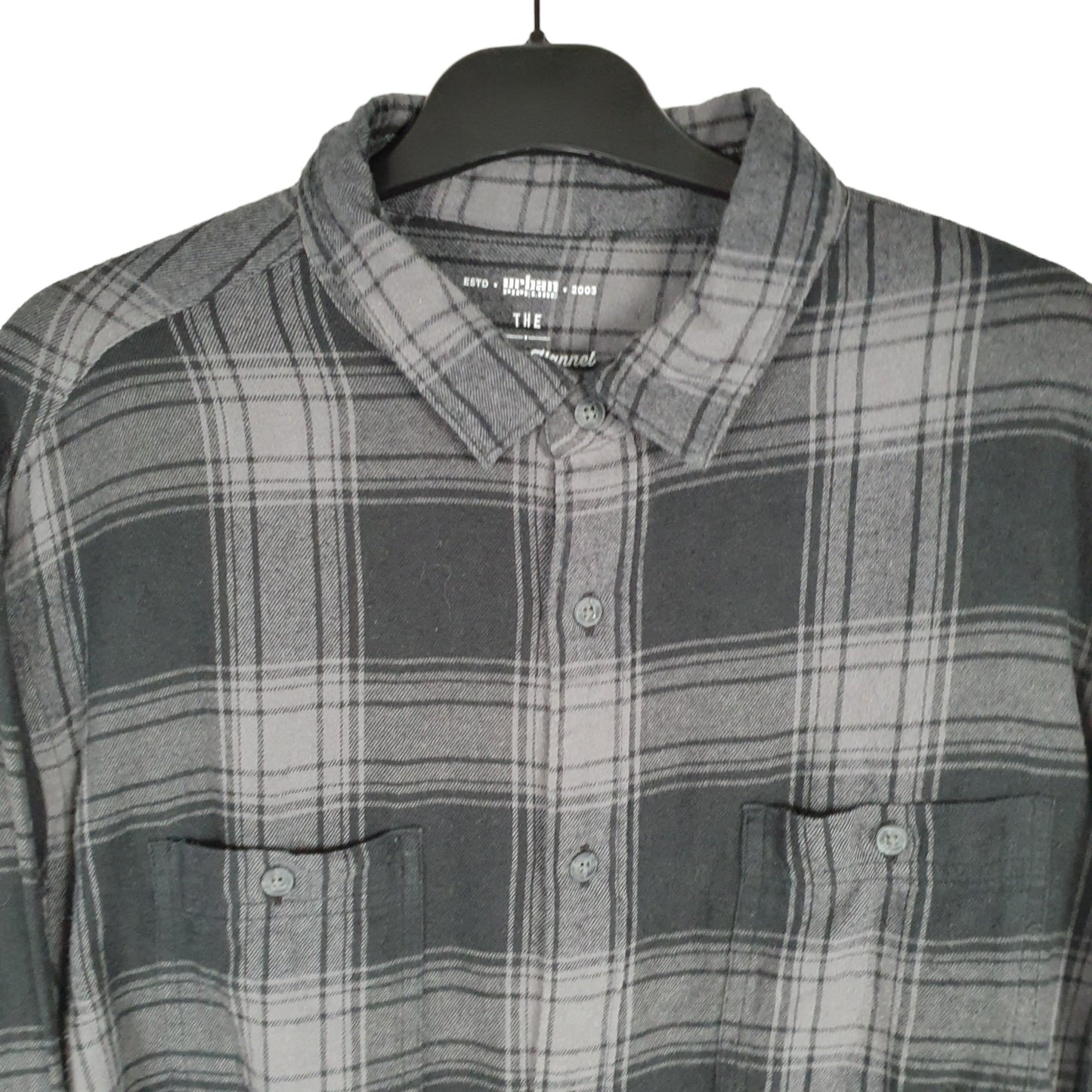 Urban Pipeline Shacket Overshirt Flannel Long Sleeve Regular Fit Check Shirt Grey
