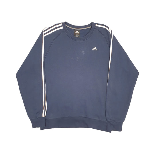 Mens Navy Adidas Crewneck Jumper