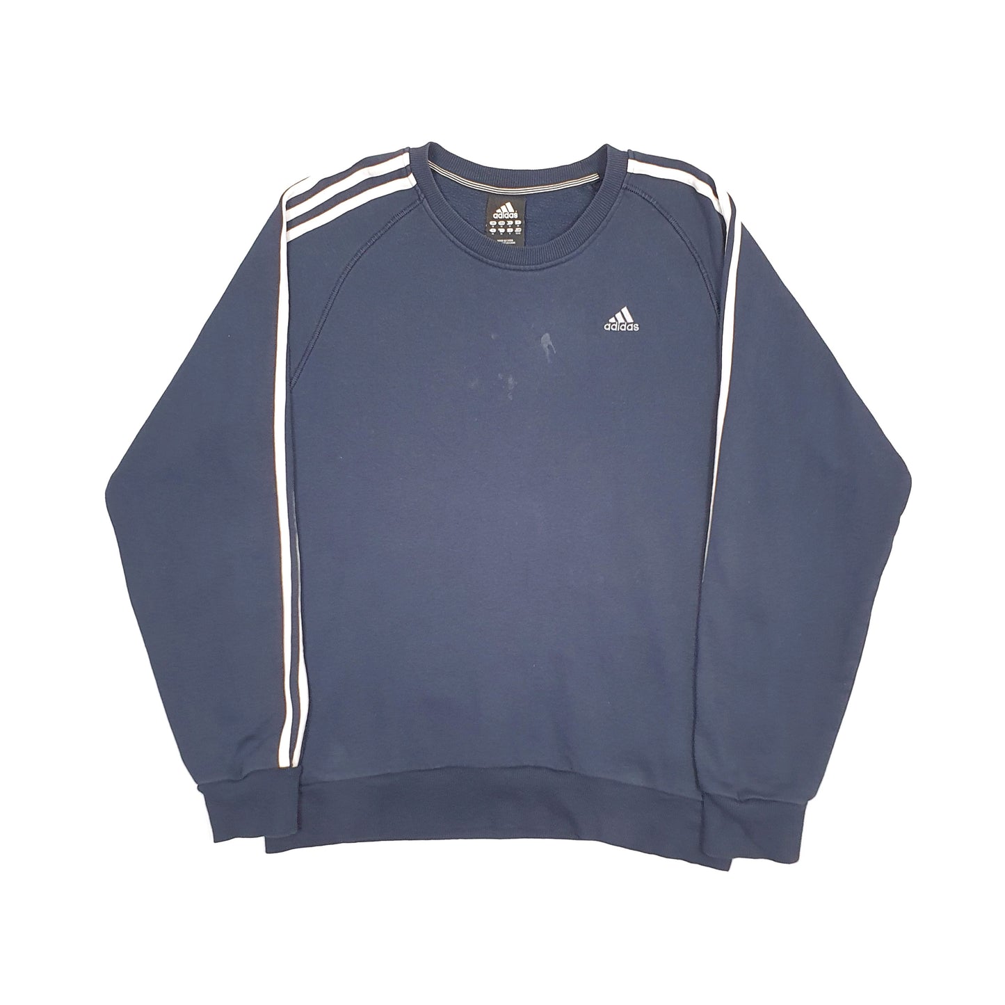 Mens Navy Adidas  Crewneck Jumper