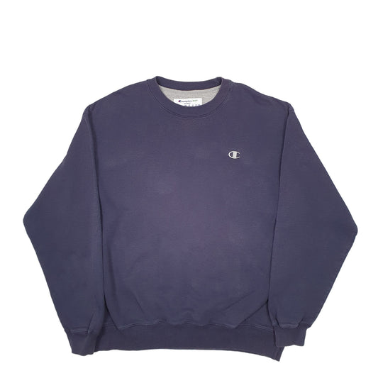Mens Blue Champion  Crewneck Jumper