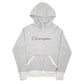 Womens Grey Champion Script Hoodie Jumper