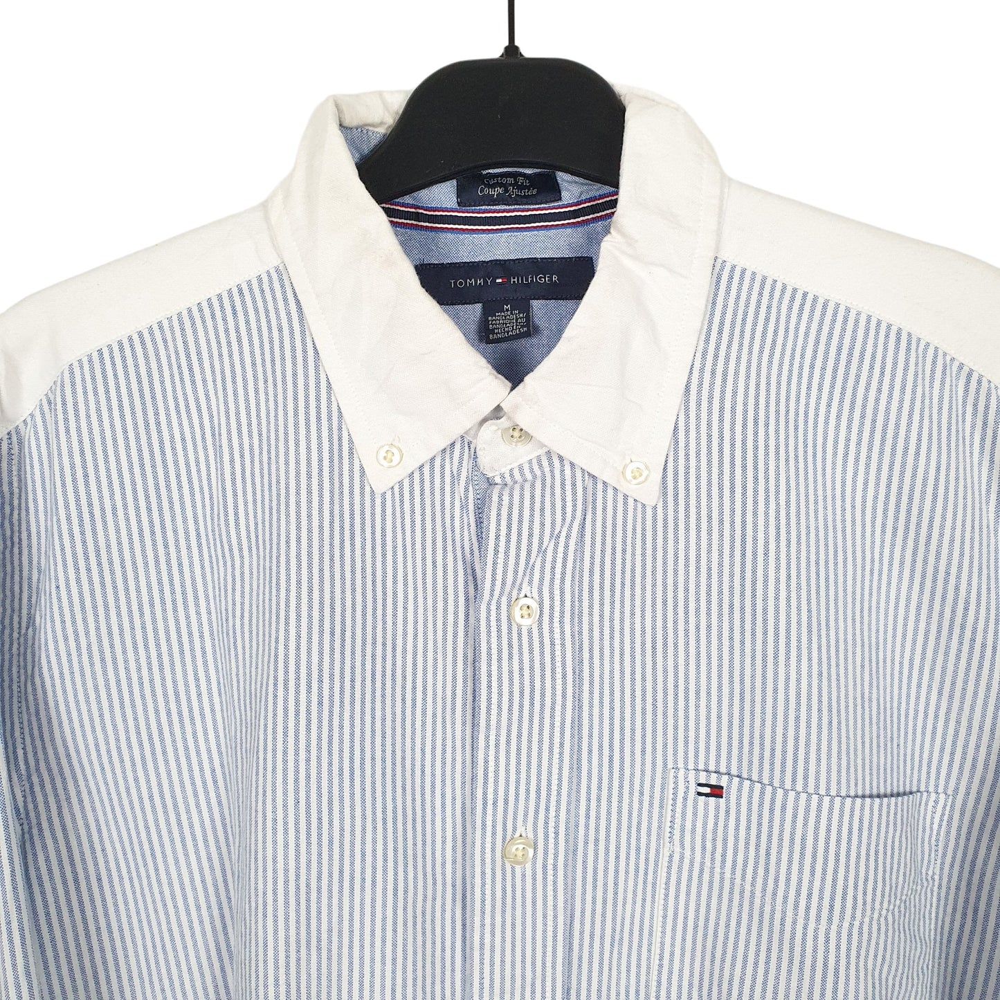 Tommy Hilfiger Long Sleeve Regular Fit Pinstripe Shirt Blue