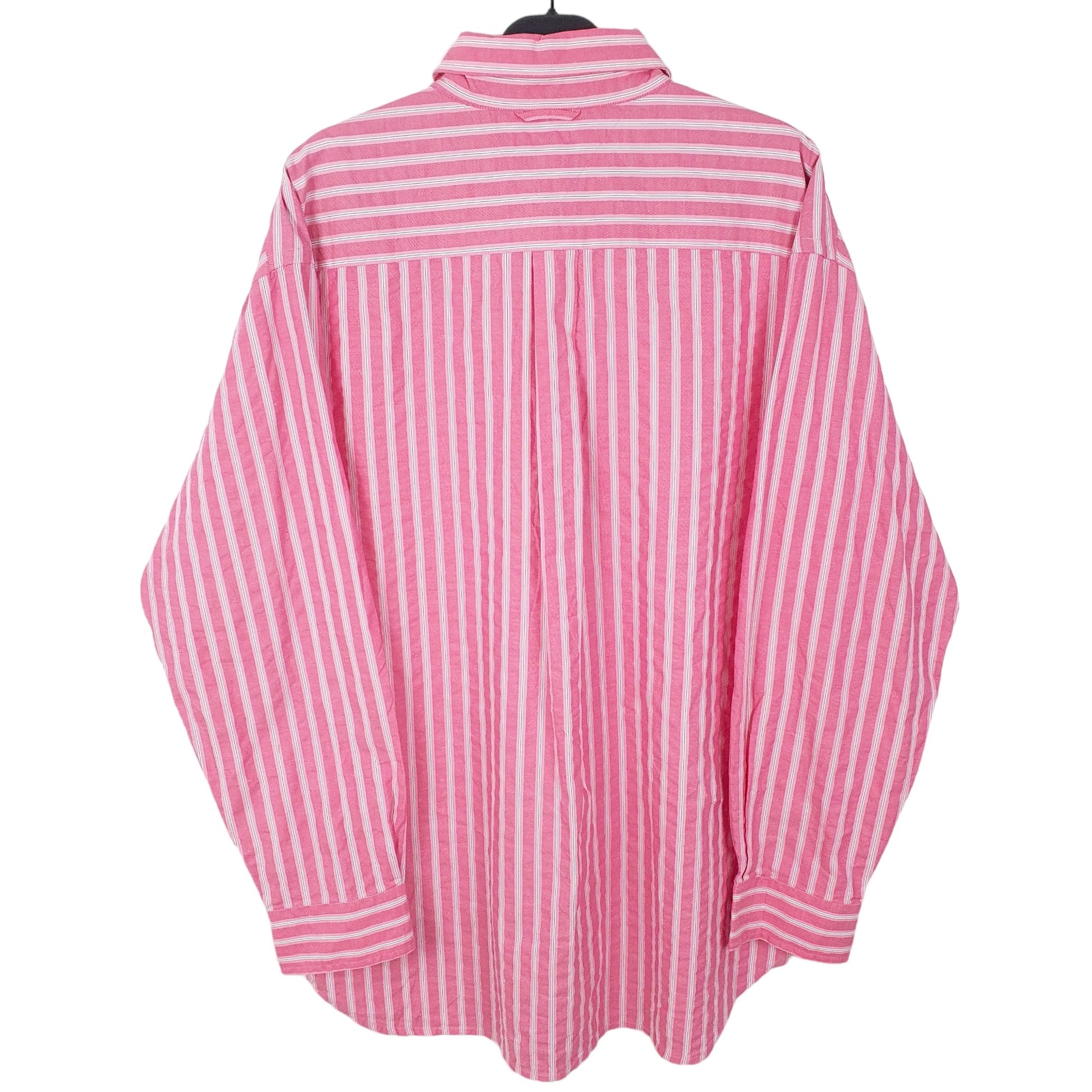 Tommy Hilfiger Long Sleeve Regular Fit Striped Shirt Pink