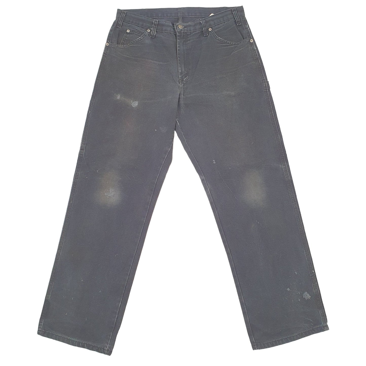 Mens Dickies Black Carpenter Trousers W34 L31 Black