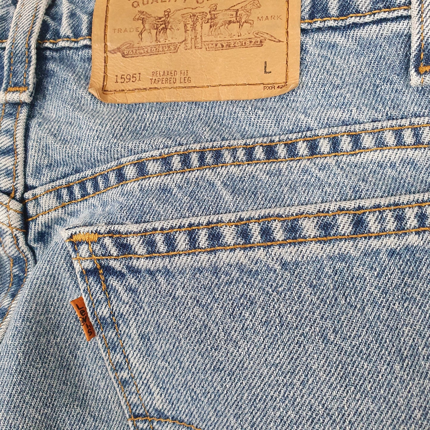 Levis Orange Tab Regular Fit Relaxed Tapered Vintage Jeans UK14 Blue