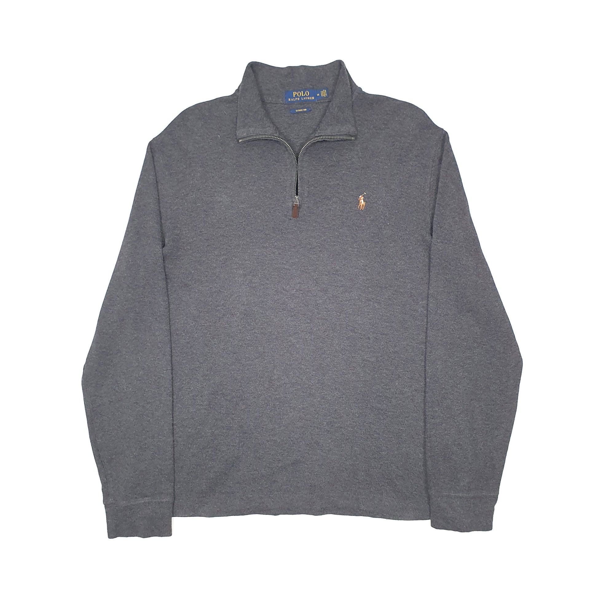 Polo Ralph Lauren Estate Rib Quarter Zip M Grey