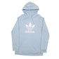 Mens Blue Adidas Spellout Hoodie Jumper