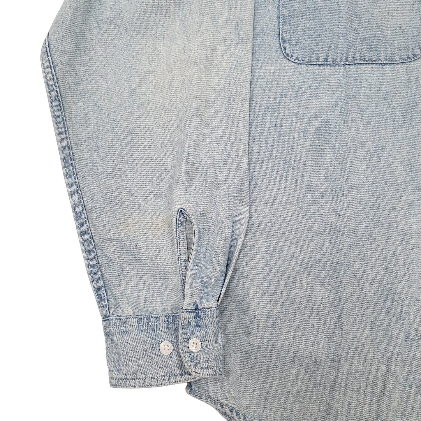 Mens Blue Harley Davidson Motorcycles Denim Overshirt Shacket Jacket Long Sleeve Shirt