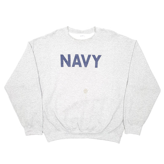 Mens Grey Gildan U.S Navy Training USN Crewneck Jumper