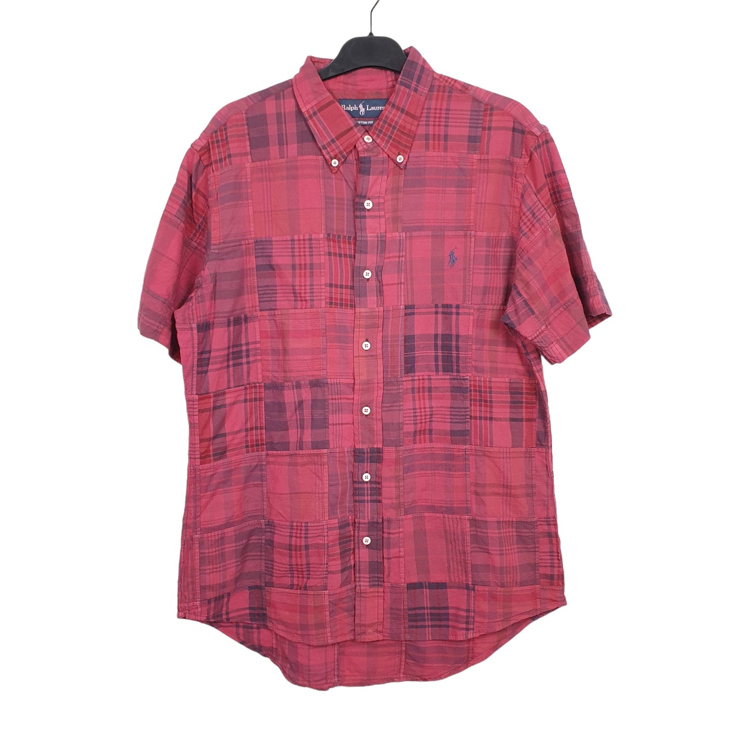 Ralph Lauren Short Sleeve Custom Fit Check Shirt Red