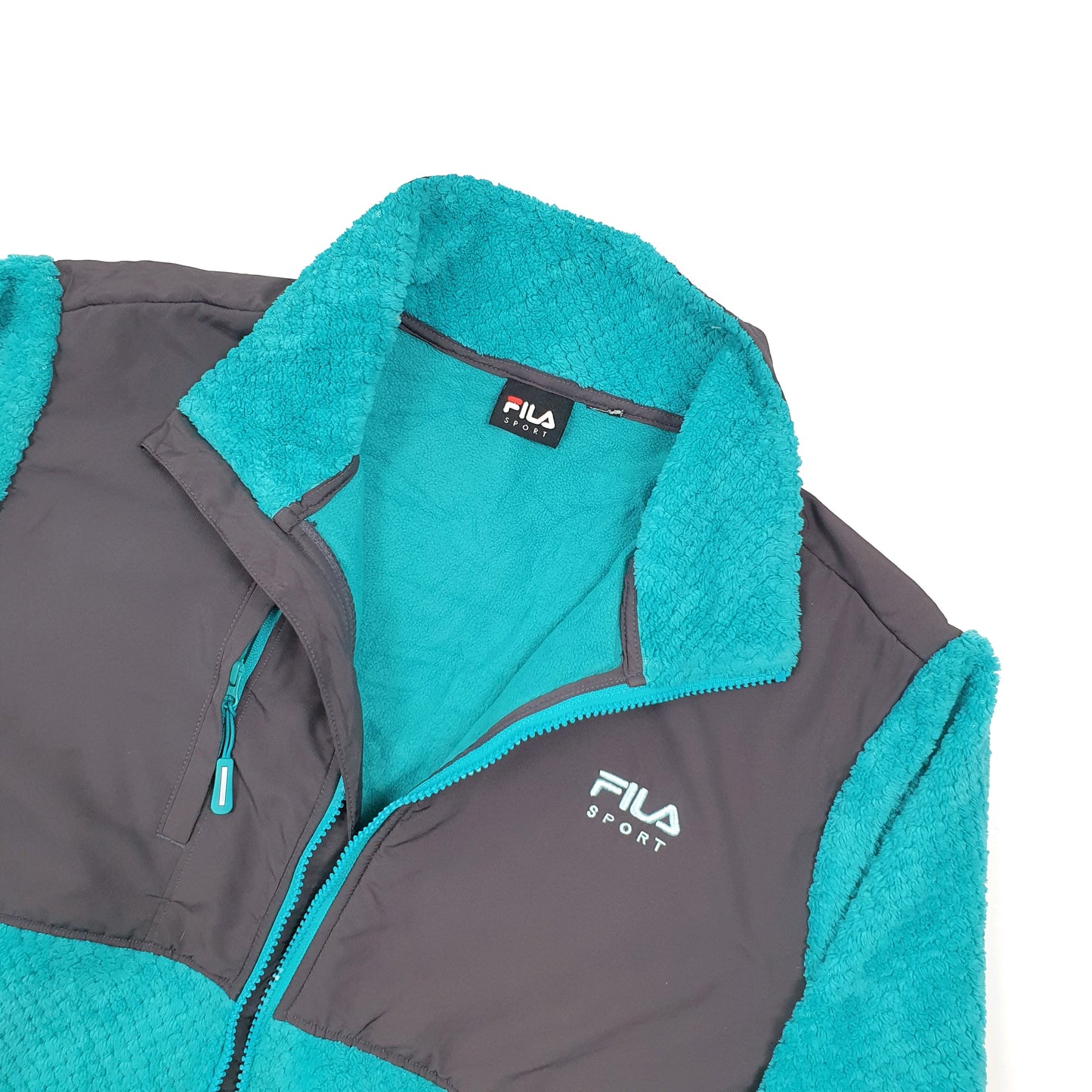 Fila Spellout Full Zip Fleece M Blue