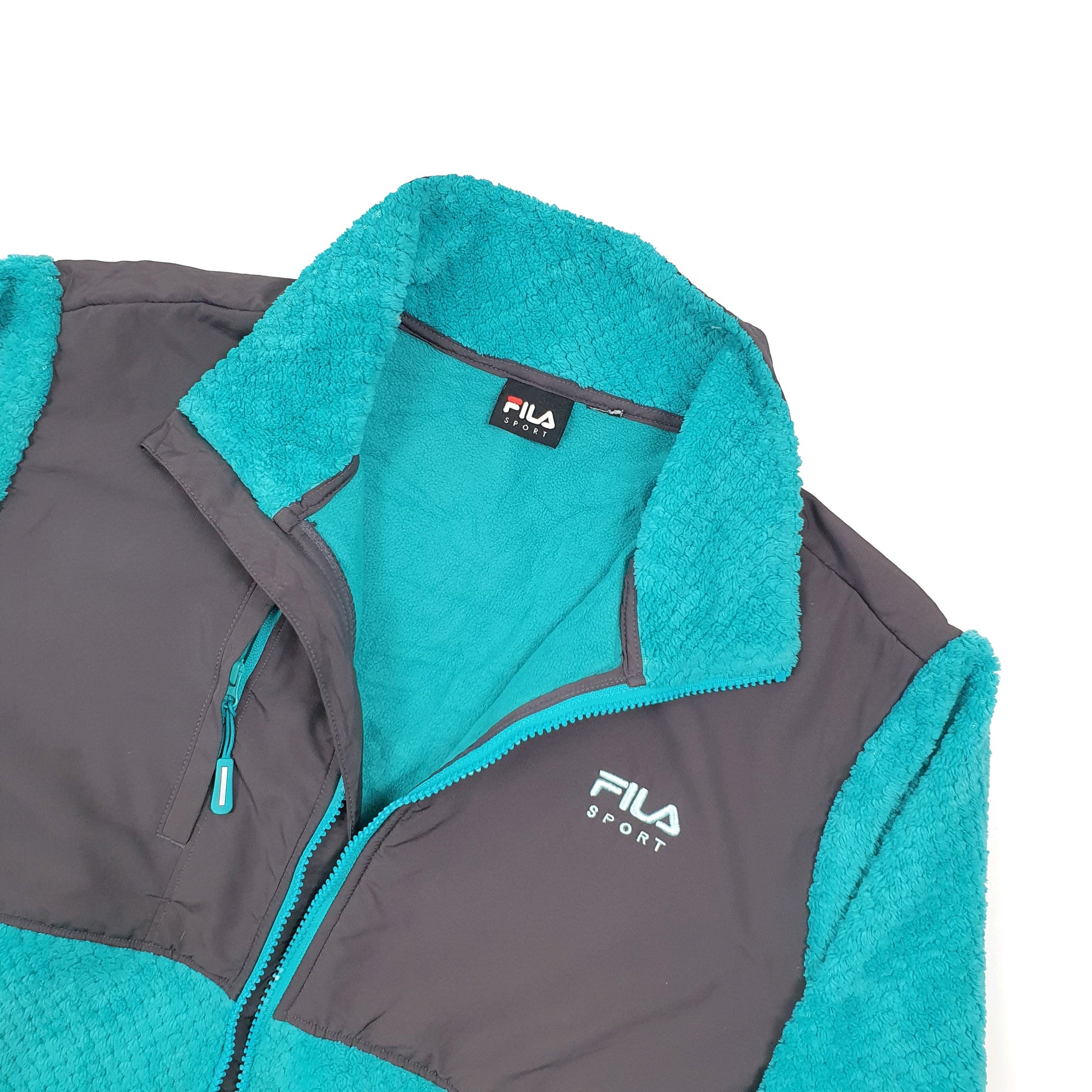 Fila Spellout Full Zip Fleece M Blue