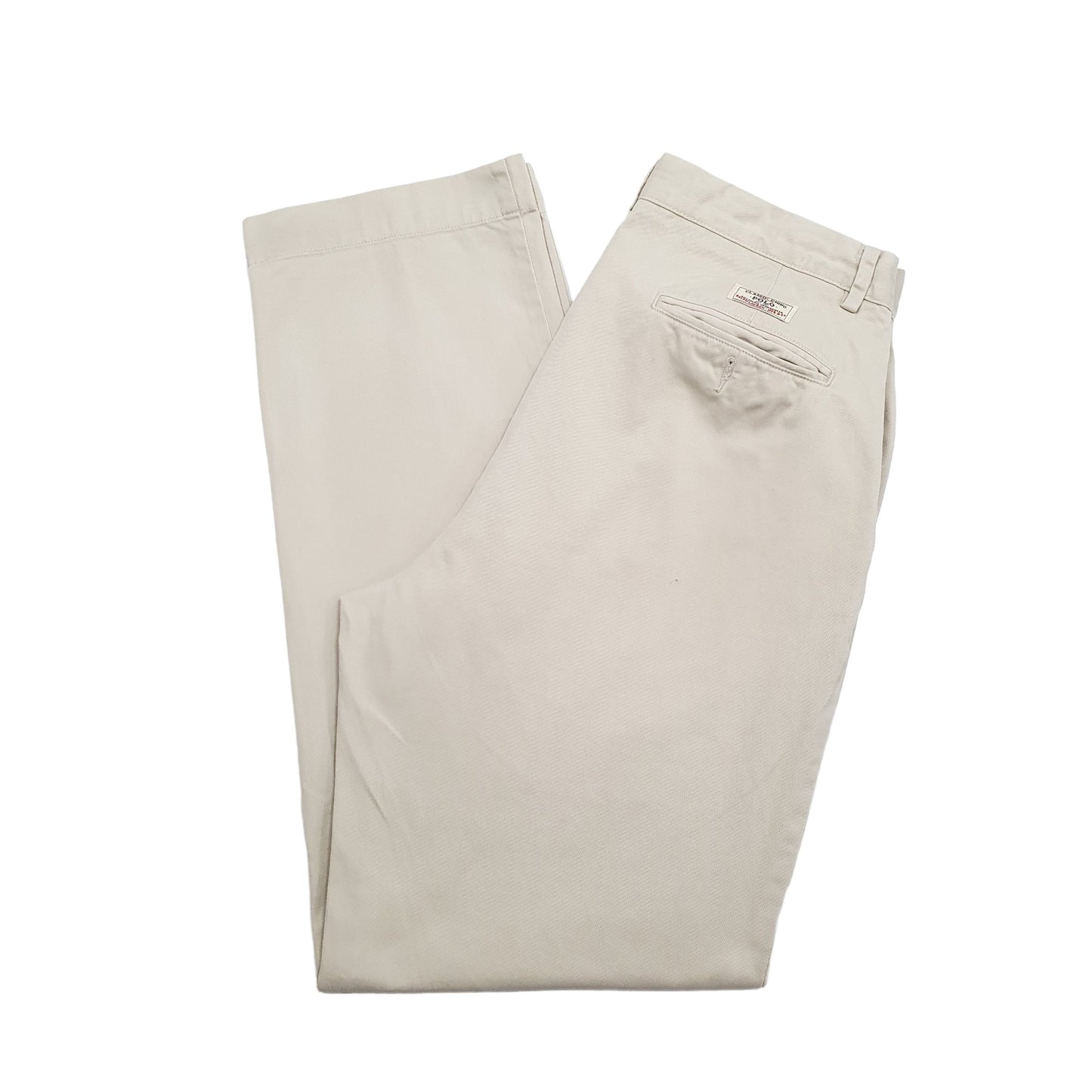 Mens Polo Ralph Lauren Beige Chino Trousers W32 L32 Beige