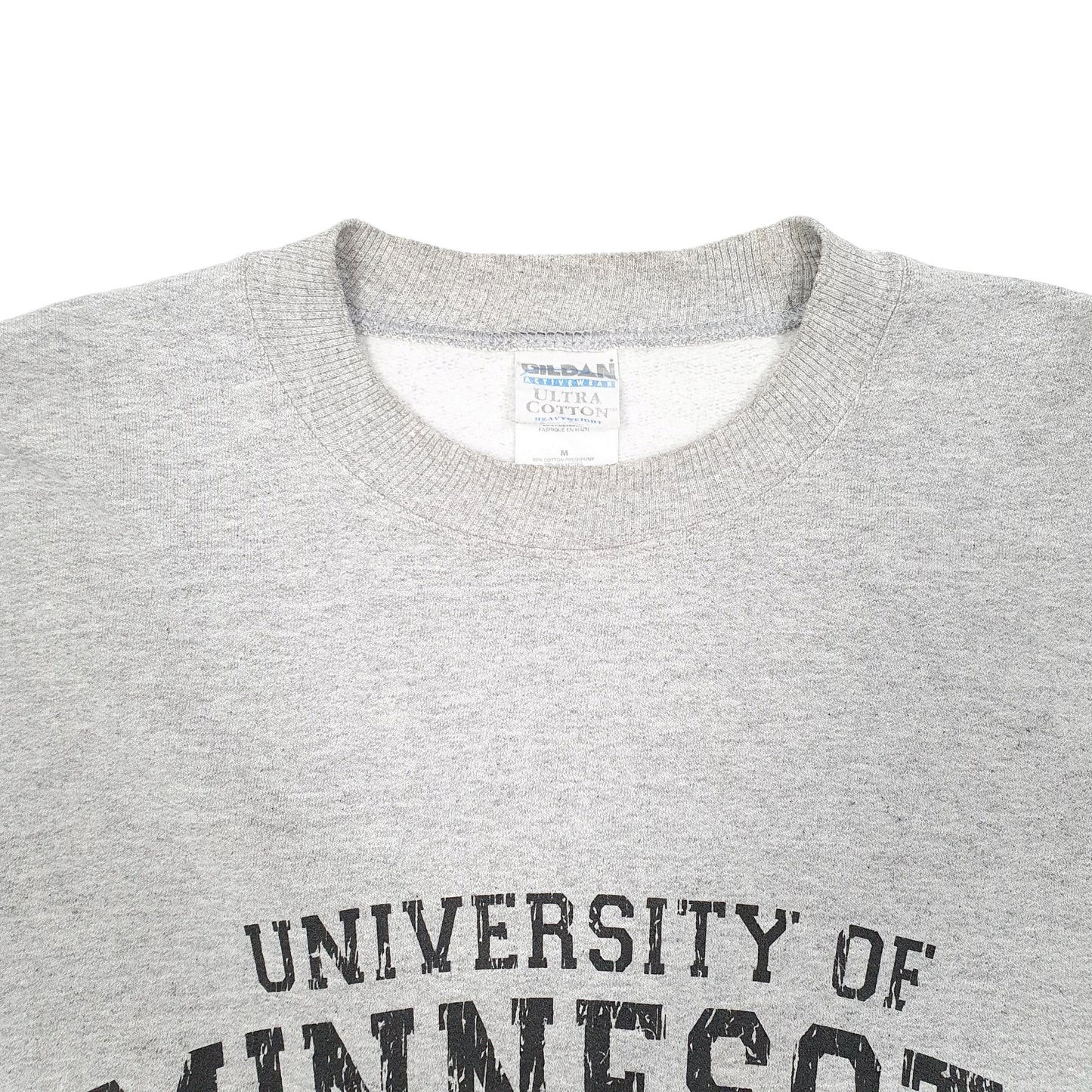 Mens Grey Gildan University Of Minnesota USA Crewneck Jumper