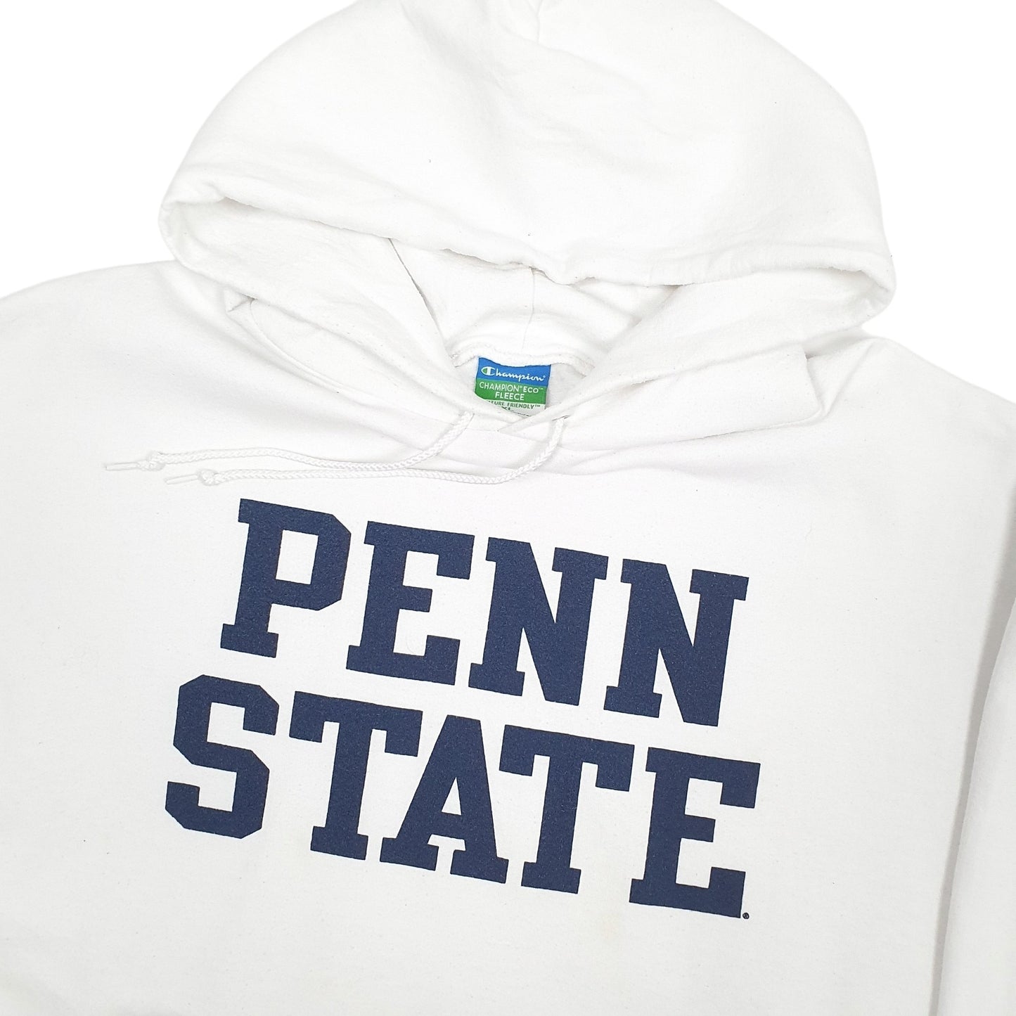 Mens White Champion USA College Penn State Hoodie Jumper