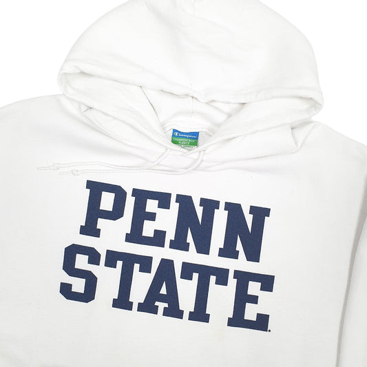 Mens White Champion USA College Penn State Hoodie Jumper