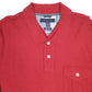 Mens Burgundy Tommy Hilfiger  Long Sleeve Polo Shirt