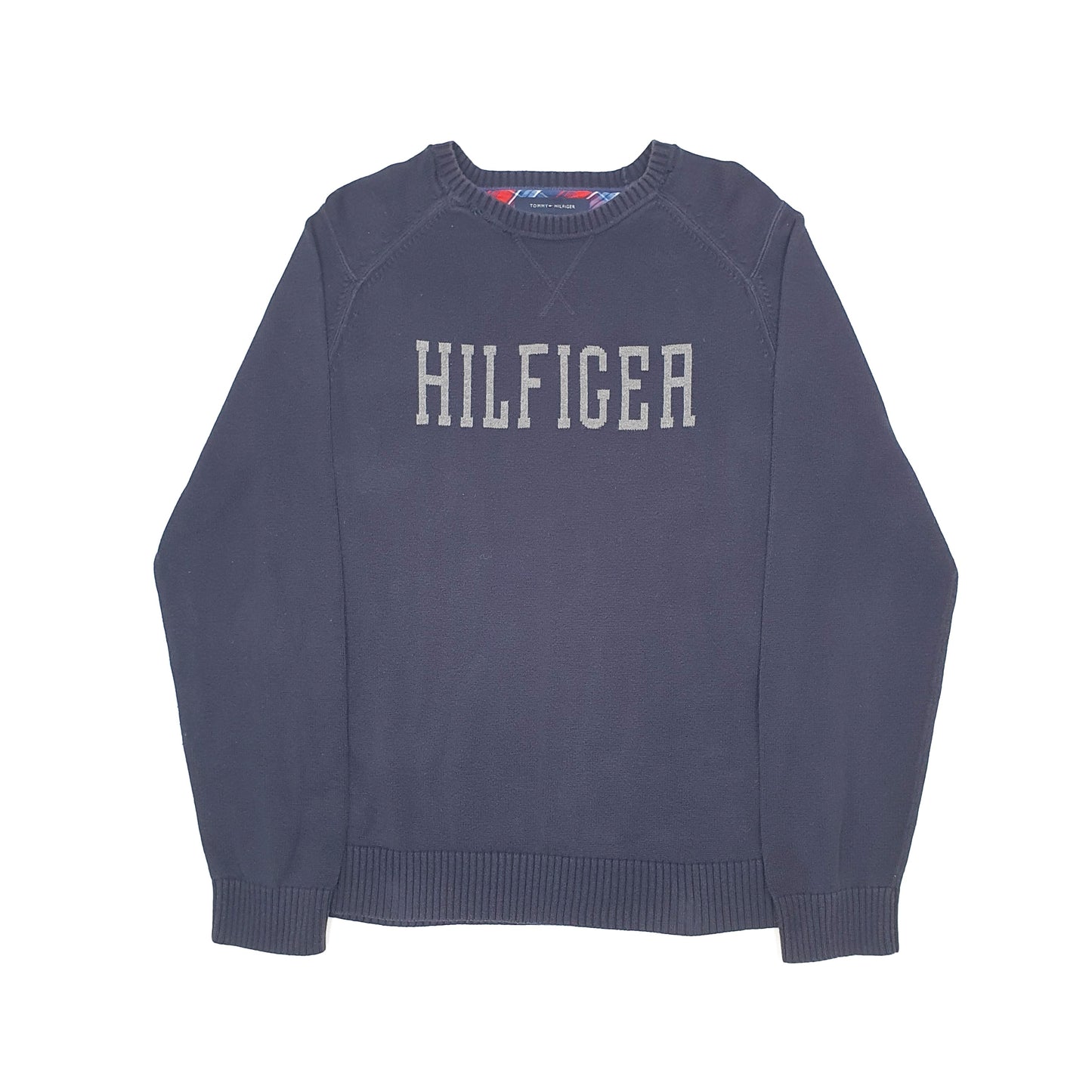 Tommy Hilfiger Spellout Knit Crewneck M Navy