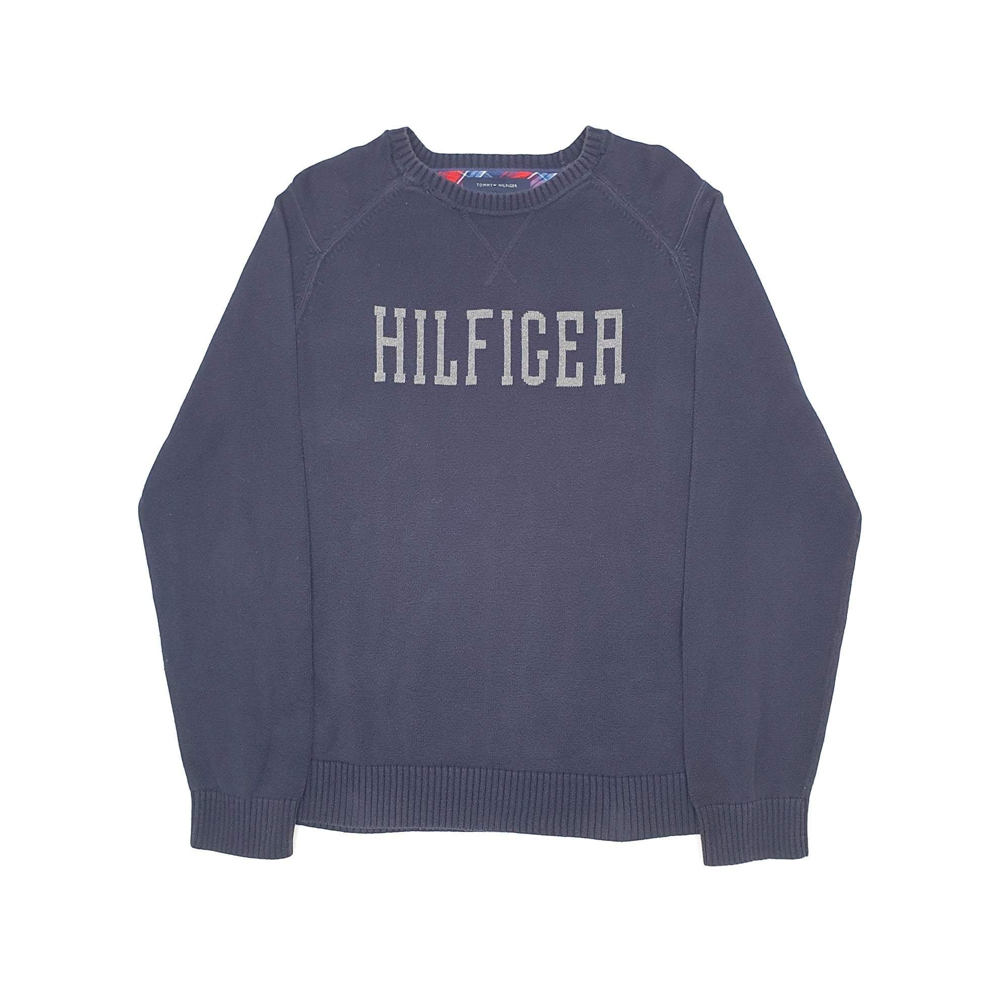 Tommy Hilfiger Spellout Knit Crewneck M Navy