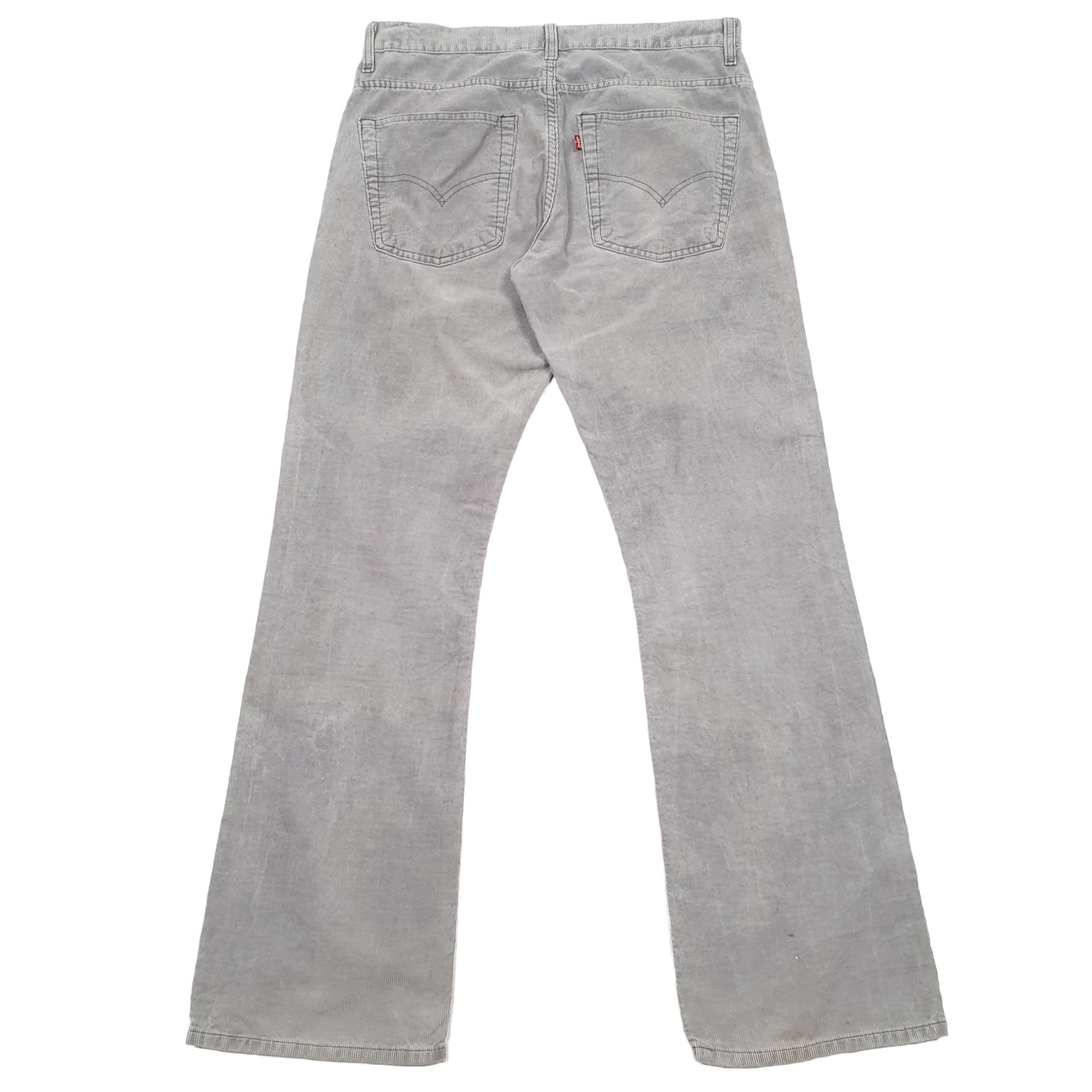 Mens Grey Levis 507 Corduroy Trousers