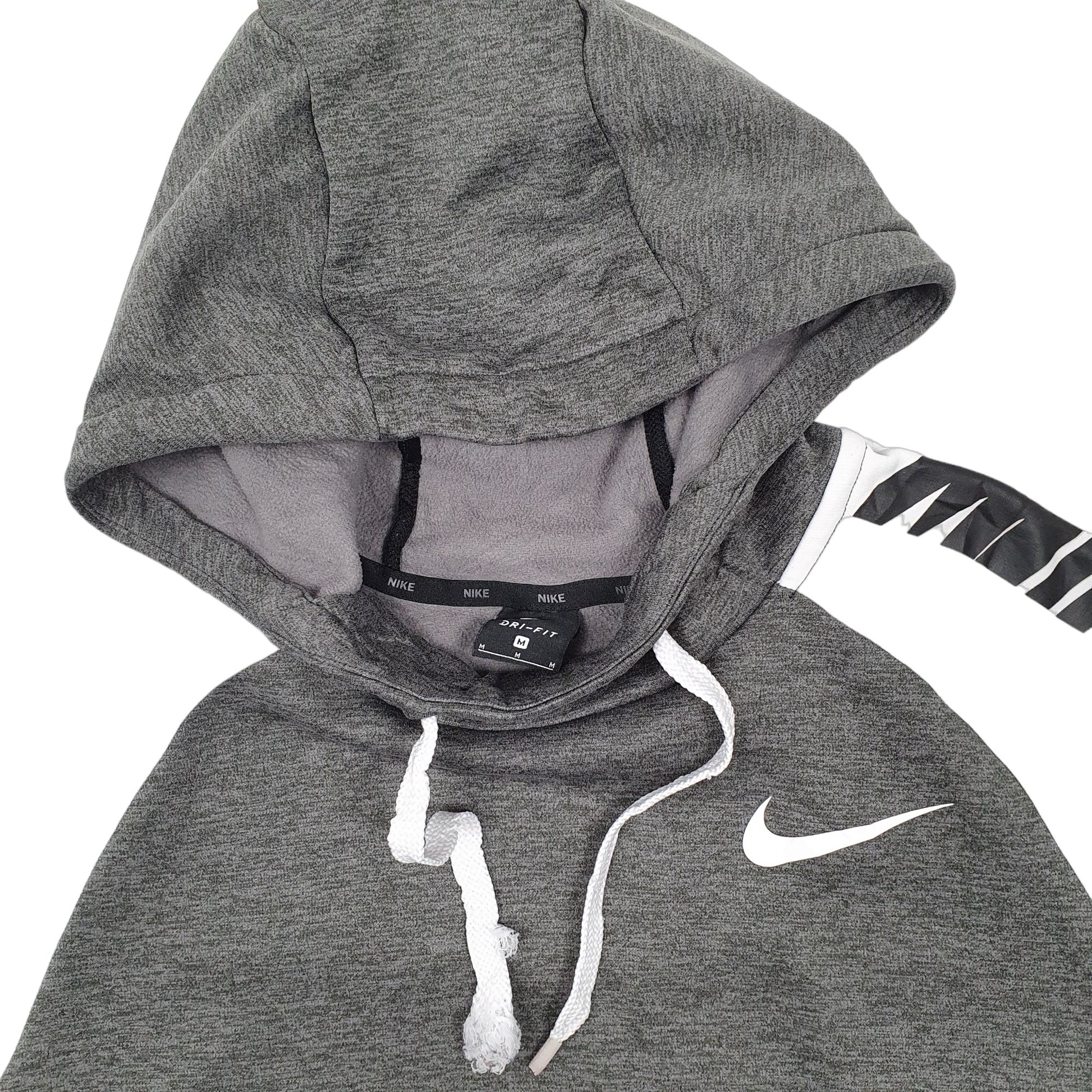 Mens Grey Nike Dri Fit Hoodie Jumper