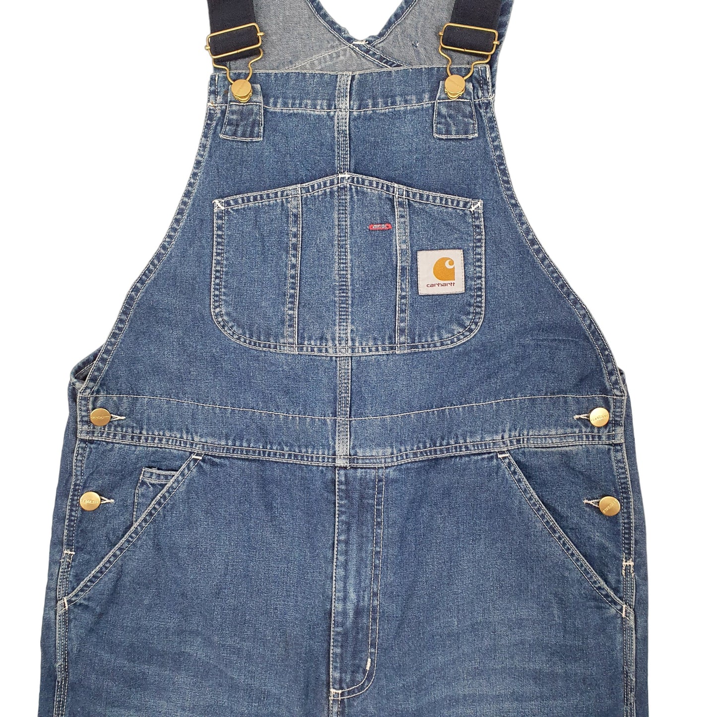 Mens Blue Carhartt WIP Bib Overall Dungaree Trousers
