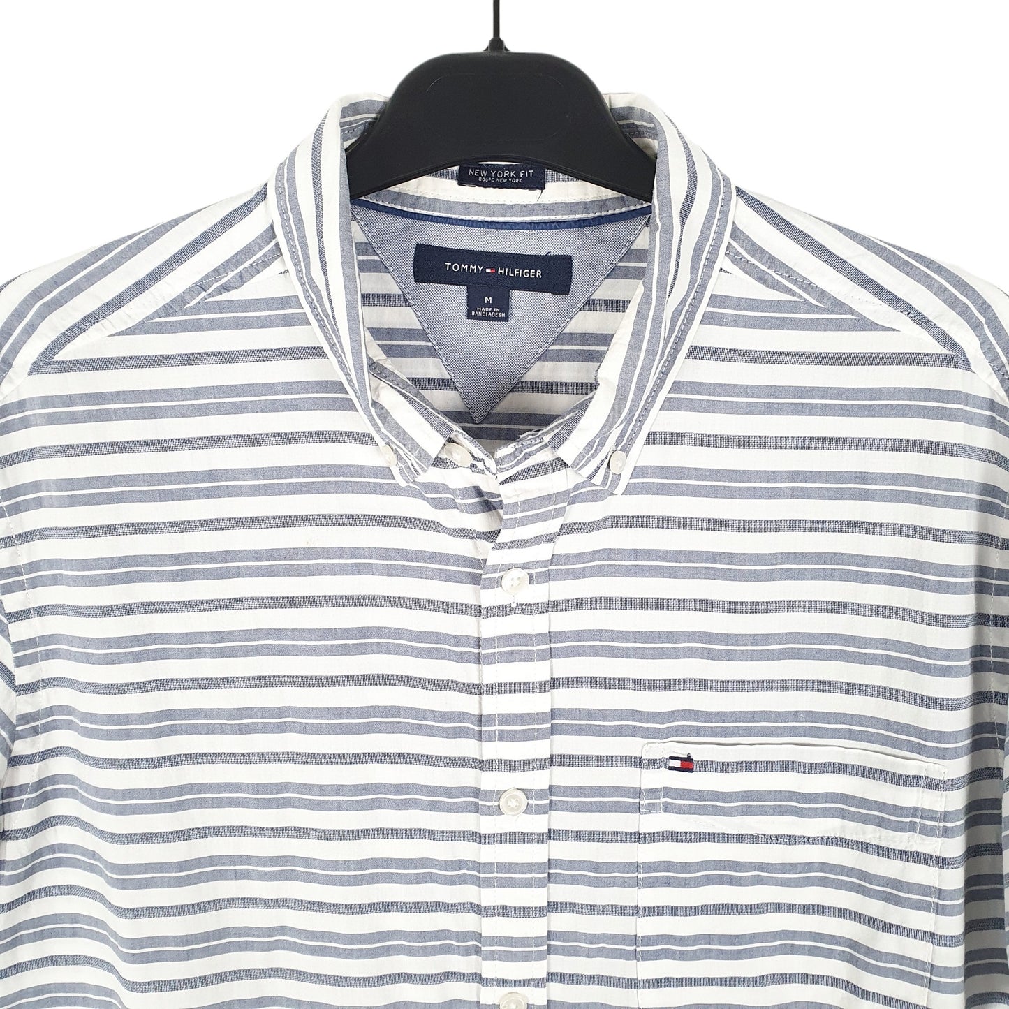 Tommy Hilfiger Short Sleeve Regular Fit Striped Shirt White