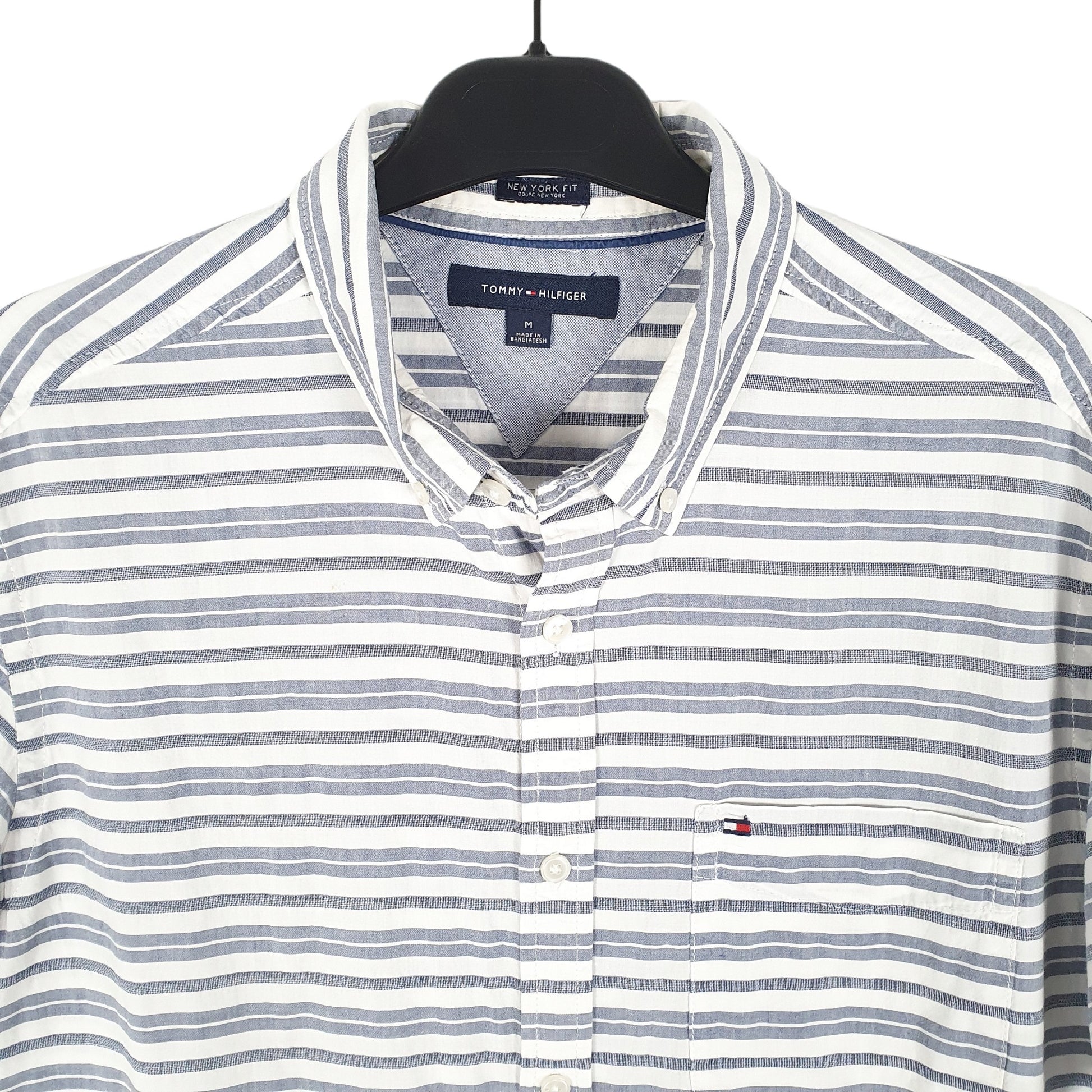 Tommy Hilfiger Short Sleeve Regular Fit Striped Shirt White