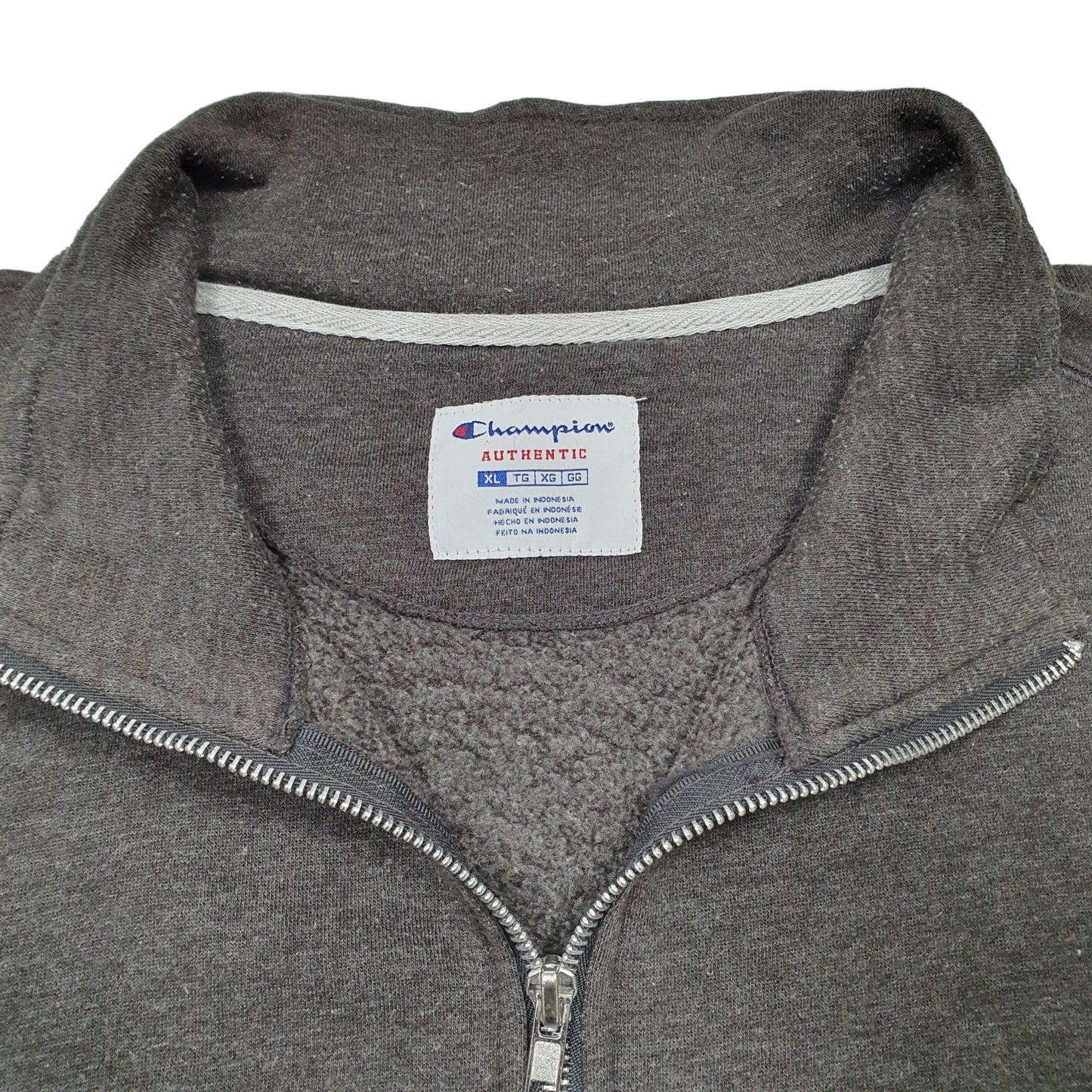 Mens Grey Champion Sweatshirt Full Zip Jumper