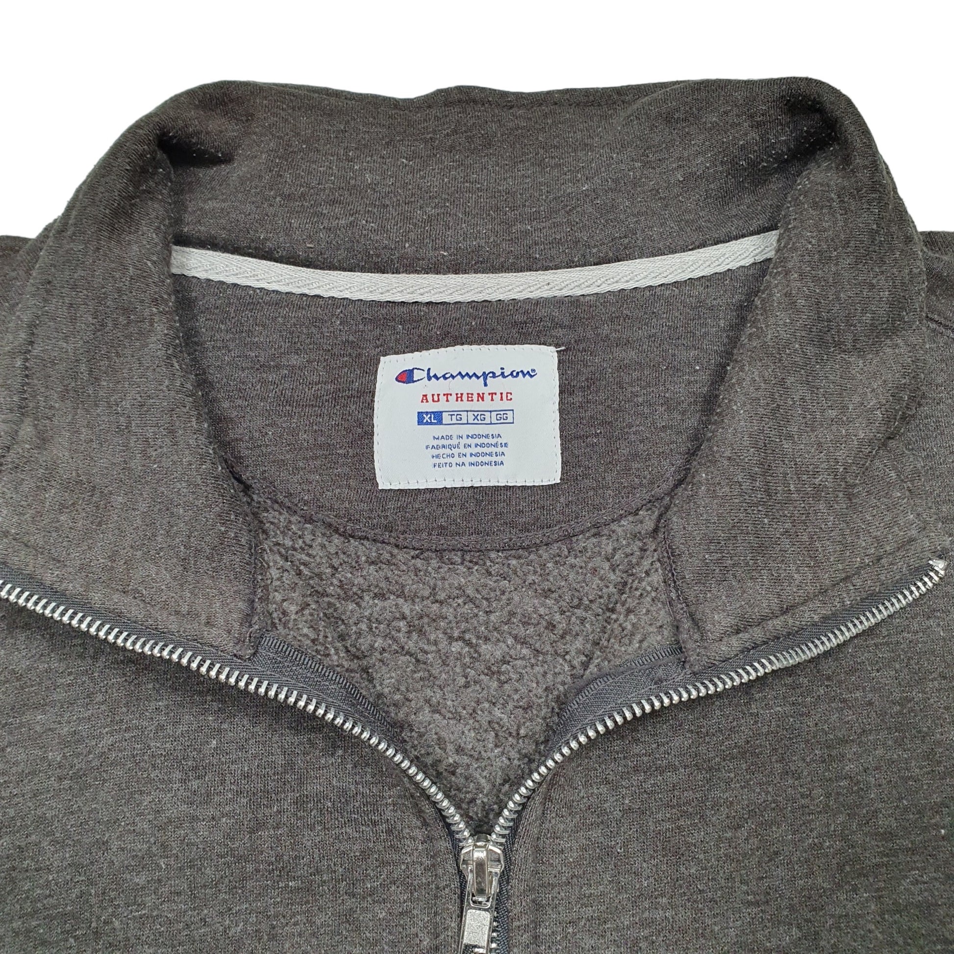 Mens Grey Champion Sweatshirt Full Zip Jumper
